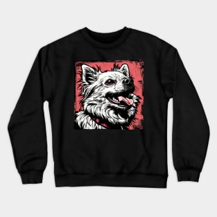 Retro Art American Eskimo Dog Lover Crewneck Sweatshirt